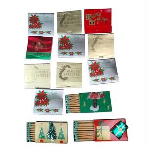 Vintage Holiday Match Boxes Christmas